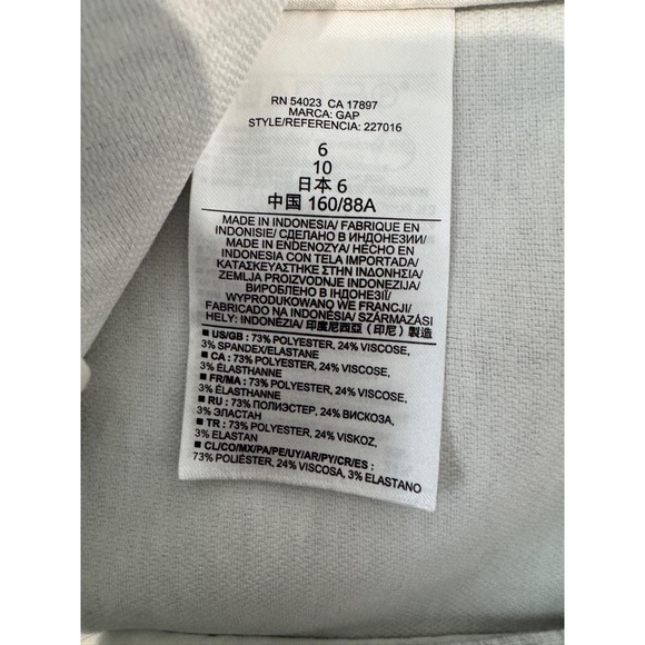 GAP Heather Gray SingleButton Notched Lapel French Terry Casual Blazer Womens 6 - Picture 5 of 7